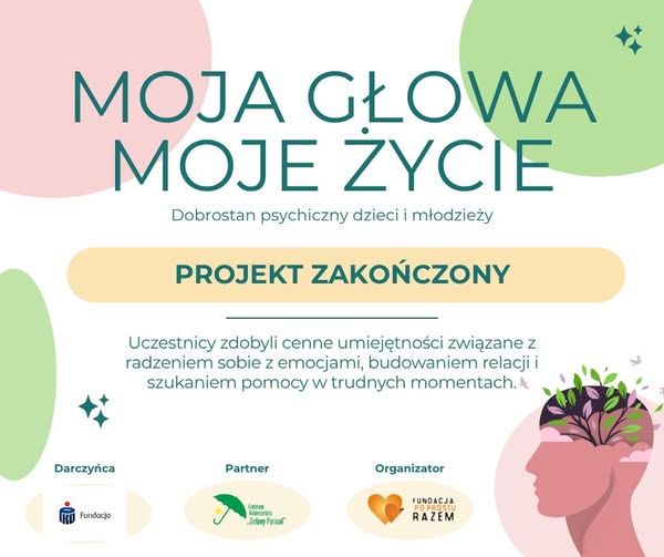 Plakat Moja głowa Moje życie - projekt zakończony