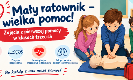 Zdjęcie do MAŁY RATOWNIK-WIELKA POMOC!ZAJĘCIA Z PIERWSZEJ POMOCY W KLASACH TRZECICH.