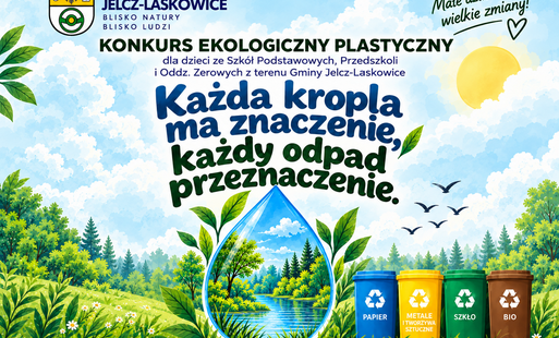 Zdjęcie do GMINNY KONKURS EKOLOGICZNY "KAŻDA KROPLA MA ZNACZENIE, KAŻDY ODPAD PRZEZNACZENIE"