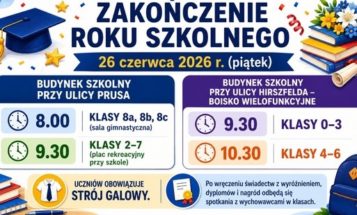 baner informacyjny Zakończenie roku szkolnego